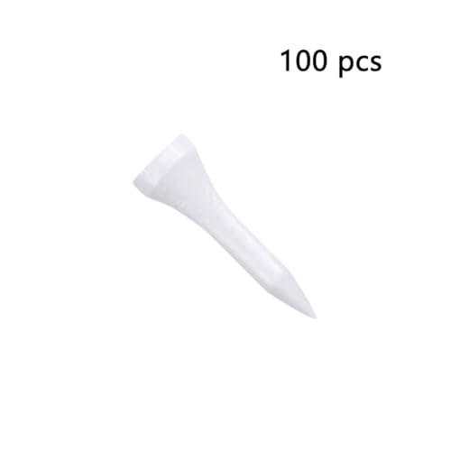 Wooden Golf Tees 3-1/4", 2-3/4", 1-1/2" Available,100 Count (Natural Color, White, Black, Blue, Red, Pink) - color: White, size: 1 1/2 inch
