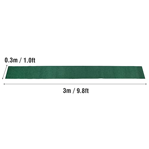 0.3x3m Golf Practice Putting Mat, Portable Golf Training Pad, Non - Slip Indoor Outdoor Hitting Mat with Dense Wool Surface for Beginners and Casual Players