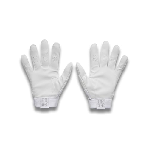 Under Armour Clean Up Baseball Gloves - color: (100) White / White / Metallic Silver, size: X-Large