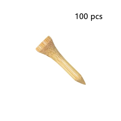 Wooden Golf Tees 3-1/4", 2-3/4", 1-1/2" Available,100 Count (Natural Color, White, Black, Blue, Red, Pink)