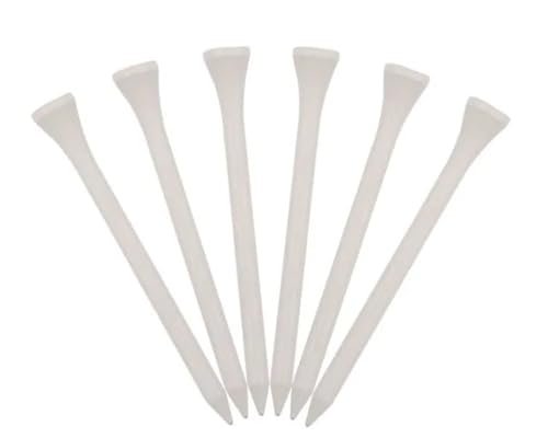 GBM White Golf Tees 100 Pack – 2 3/4″ Wooden Golf Tees – Customizable 2-Line Personalized Golf Tees – Durable Bulk Golf Accessories for Men & Women