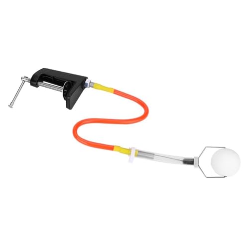 Table Tennis Rebound Trainer with Suction Base- Fixed Ball Clip with Rotation Display for Solo Practice,Forehand & Backhand Stroke Training Tool