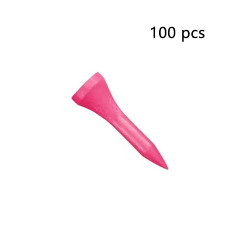 Wooden Golf Tees 3-1/4", 2-3/4", 1-1/2" Available,100 Count (Natural Color, White, Black, Blue, Red, Pink) - color: Pink, size: 1 1/2 inch
