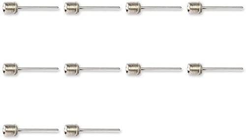 10 pcs Ball Pump Needles Inflating Needles Stainless Steel Ball Air Pump Pin Nozzle Standard Air Pump Needles Pack for Soccer Ball, Basketball, Volleyball or Other Inflatables Replacement Attractive