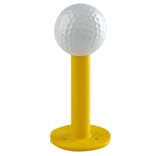 TH Golf Premium Rubber Golf Tees – Pack of 6 – Durable, Long-Lasting Tees in Multiple Sizes & Colours for Drivers, Woods & Irons - style: 75mm Yellow