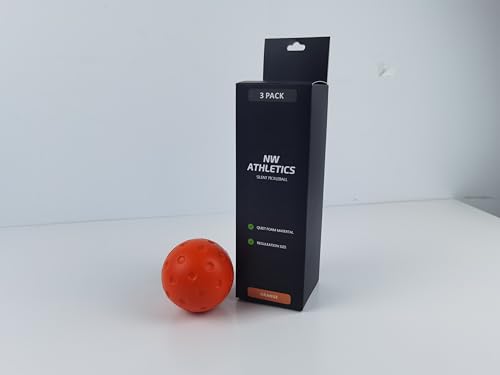 Silent Pickleballs, Reduced Noise, Quiet Foam Pickleballs, 3 Pack Orange - color: Orange
