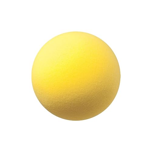 Champion Sports Coated High Density Foam Balls, 4", Model: HD4 - color: Yellow (Uncoated), size: 8.5 Inch (Single Ball)