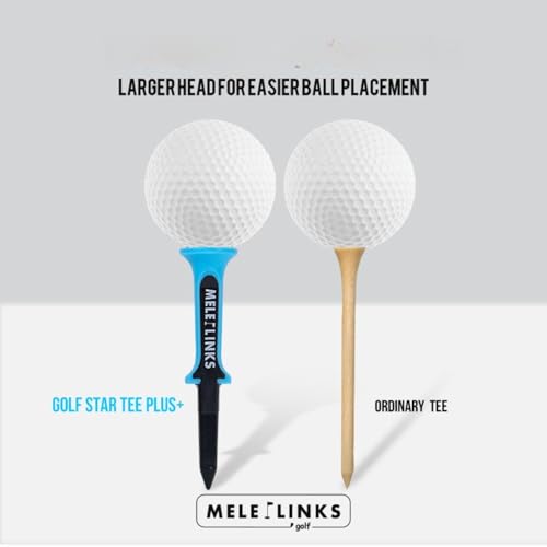 Golf Tees - Trajectory Correcting Tool - Portable 3.15 Inch Tall Golf Tees for Turf Mat Putting Green Beginner Lessons Course Driving Range Travel Backyard Tournament