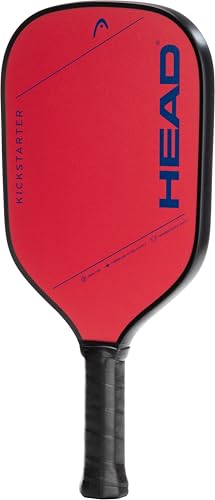 HEAD Kickstarter Pickleball Paddle - Beginner Friendly, Fiberglass Face, Elongated Shape, Red - color: Red