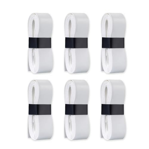 Overgrips,Pickleball Paddle Grip Tape White Replacement Grip Wrap for Pickleball Tennis Badminton Racket, Breathable, Quick Dry (6PCS)