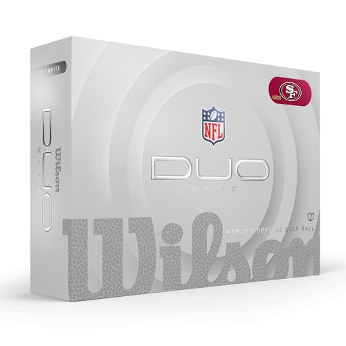 WILSON 2025 Duo Soft NFL Golf Ball - 12 Balls, White, Atlanta Falcons - color: San Francisco 49ers