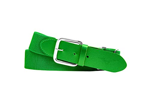 Mizuno Classic Elastic Baseball/Softball Belt | Youth and Adult - color: Kelly Green, size: Adult OSFM