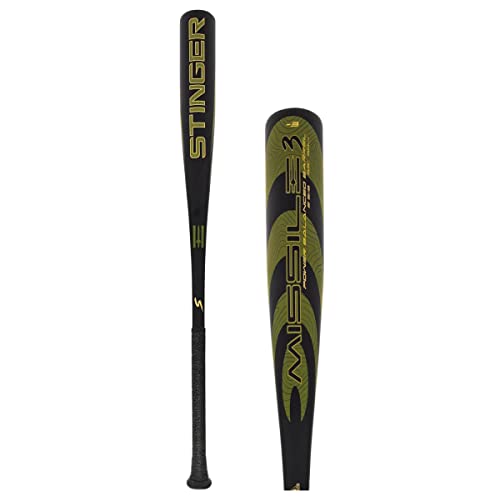Stinger Missile 3 BBCOR Baseball Bat - 3 Drop - 2 5/8" Barrel - Drop 3 Baseball Bat for Middle School, High School, College - size: 31” 28oz