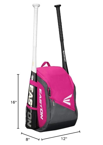 Easton | GAME READY Youth Backpack Equipment Bag | T-Ball / Rec / Travel | Baseball & Softball | Multiple Colors - color: Pink