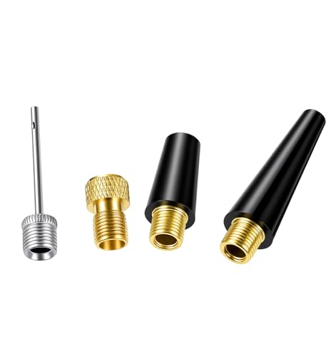 Air Pump Attachments, 4PCS Inflation Ball Pump Needles & Nozzle Adapters for Balloons, Bike Tires and Inflatable Toys, Basketball Pump Needles