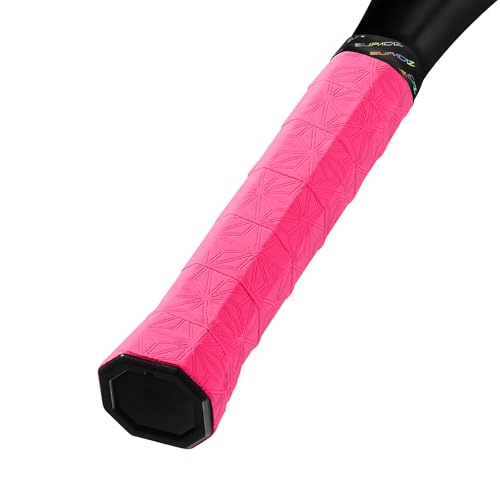 Supacaz SupaSuave Neon Pink Tennis Overgrip - Racket Dry Overwrap - Racquet Grip Tape - Over Grip Wrap - 3pk