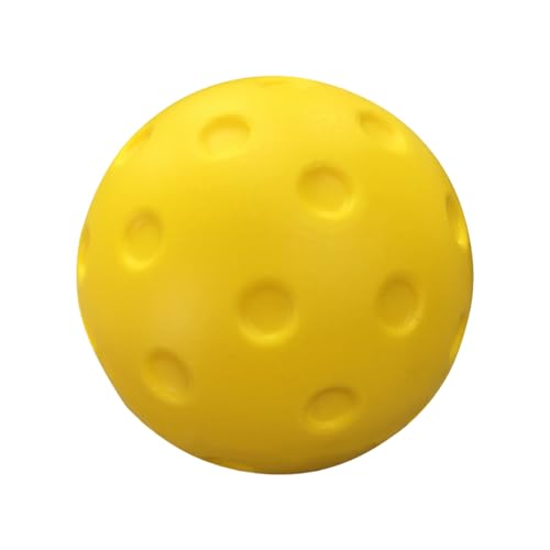 PU Foam Pickleballs Training Balls Noise Reducing Soft Pickleballs Quiet Foam Pickleballs For Practice & Training - color: bright yellow