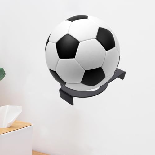 UPKOCH 2 Pcs Wall Mount Ball Holder Organizer Basketball Storage Rack for Football Soccer Volleyball Rugby Transparent Acrylic - color: Black