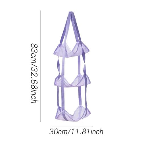 1 Pc Purple Hanging Ball Storage Bag, 3-Tier/4-Tier Design, Multifunctional & Minimalist, Perfect For Storing Basketballs And Soccer Balls Near Entryways