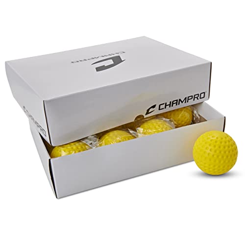 Champro Dimple Mold Soft Baseball (Yellow, 9-Inch)