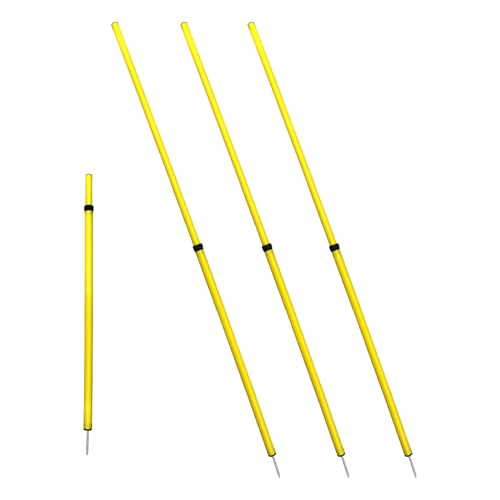 BlueDot Trading Soccer Agility Poles | Telescopic, Fixed & Collapsible Options (4, 6, 8 Piece Sets) Speed Training Poles for Agility Drills, Outdoor Games, Football & Sport Training Equipment - size: 4, style: Adjustable