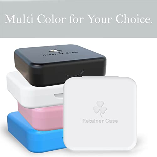 Retainer Case, ARGOMAX Aligner Case, Braces Box, 2 Piece Orthodontic Box (White). - color: White