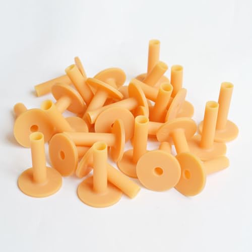 2 PCS Rubber Golf Tees – Durable and Sturdy, Ideal for Golf Courses and Driving Ranges - color: Yellow, size: 60mm