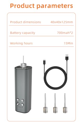 Electric Ball Pump,Portable Electric Ball Pump, Suitable for Fast Inflation of Basketball, Football, Volleyball, and Rugby, Equipped with Three Inflation Needles, Lightweight and Easy to Carry
