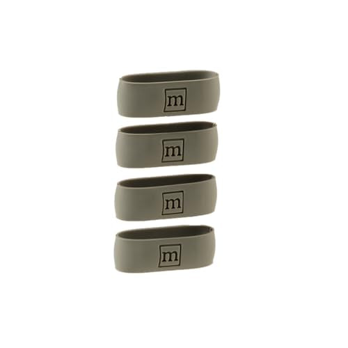 Siligrip Ringz Racket, Non-Slip Silicone Pickleball Paddle Grip Bands, Vibration Dampening Overgrip Alternative for Pickleball, Padel, Tennis, Badminton & Squash, 4 Pack - color: Gray