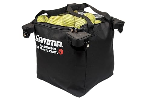 GAMMA Sports EZ Travel Cart, Tennis & Pickleball Hopper, Padel, Portable Compact Design, Sturdy Lightweight Construction, EZ Bags, 150 or 250 Capacity, Premium Carrying Case Included - size: 250 Ball, style: Cart