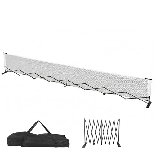 Retractable Pickleball Net 22FT Portable Pickleball Net Set with Steady Metal Frame Free Assembly & Carry Bag for Recreational & Competitive Play