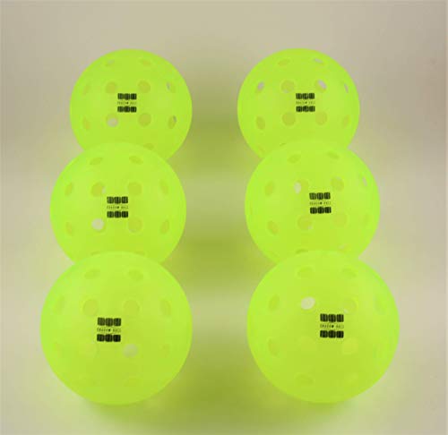 Shadow-Ball Glow in The Dark Outdoor-Pickleballs, Luminescent, 6 Pack Pickleballs, USAPA Standard