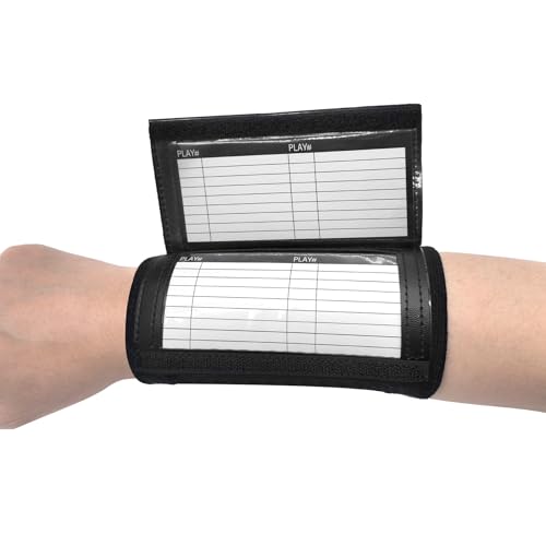 Football Play Wristband Youth,Softball Wristbands for Signs,Football Quarterback Play Wristbands for Youth for All Sports with 3 Compartments