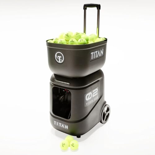 Titan ACE Tennis Ball Machine for Coaches & Mobile Players | 150 Ball Capacity, Lightweight 39 lb Design with Invertible Hopper, Free App Control