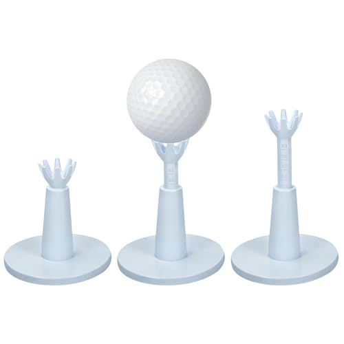 Adjustable Golf Tees - Unbreakable Rubber Golf Tees for Driving Range & Simulator - Essential Golf Accessories for Men Indoor & Outdoor Practice, Durability and Stability Golf Tees