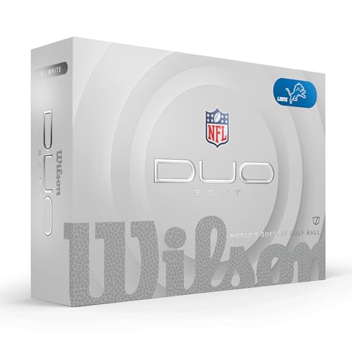 WILSON 2025 Duo Soft NFL Golf Ball - 12 Balls, White, Atlanta Falcons - color: Detroit Lions