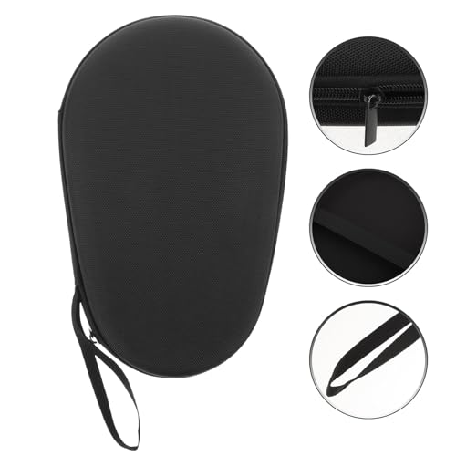 DOITOOL Table Tennis Paddle Case Eva Storage Bag with Black Nylon Fabric Portable Racket Organizer Reusable Sports Storage Pouch for Indoor and Outdoor Games