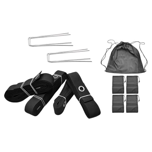 Beach Volleyball Lines for Sand Marking Lines Set (8M 16M Length) for Beach Party, Black
