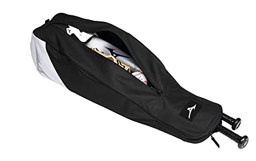 Mizuno Youth Stick Bag | Youth Baseball and Youth Softball Bag | Holds 2 Bats | J Hook for Fence Hanging | Carry as Tote or Backpack | Large Main Compartment