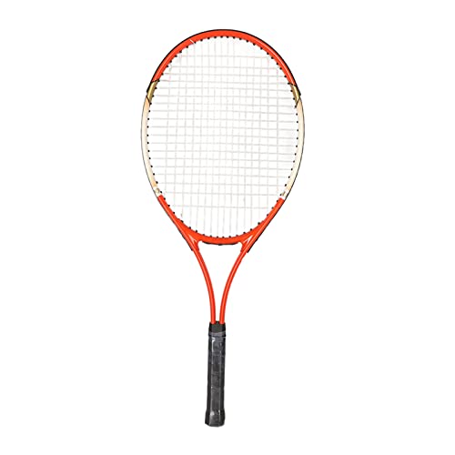 SUNGOOYUE Adult Tennis Racket, Aluminum Alloy Lightweight Racket with Triple Shock Absorption and Storage Bag, for Training and Recreational Use - color: Red