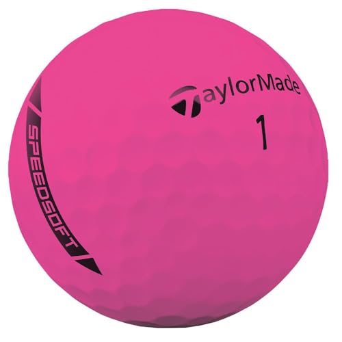 TaylorMade SpeedSoft Golf Balls, Maximum Distance with Ultra-Soft Feel, Perfect for Off The Tee and Around The Green - color: Pink, style: 2025