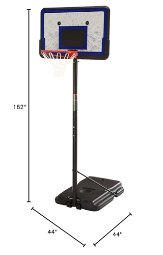 Lifetime Portable Basketball Hoop, Height Adjustable 7.5-10 Ft, Impact 44 Inch Backboard