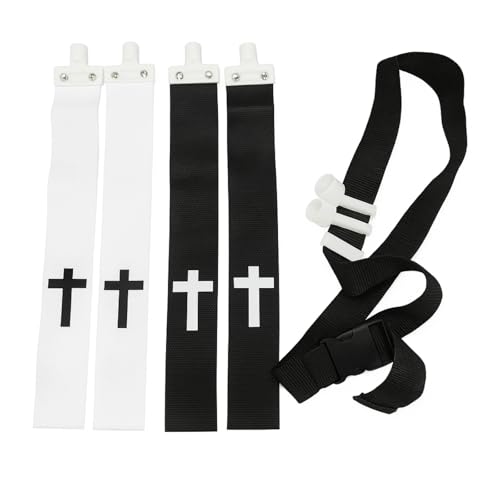 Peryiter 2 Set Player Flag Football Belt Christian Cross Adjustable Football Belts and Flags for Players Youth Adults Sport Team Training Competition