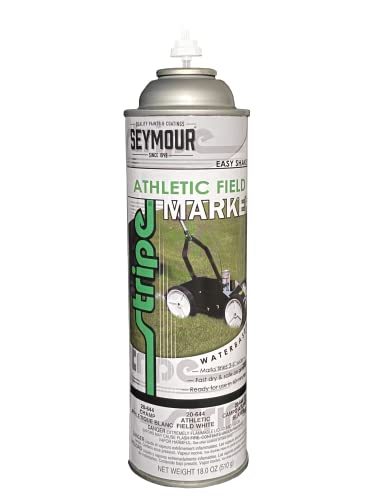 12-Pack of 20 Oz Seymour Of Sycamore 20-644 White Stripe Water-Based Inverted Athletic Field Marker Spray Paint