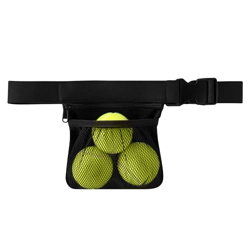 Nebudo Tennis Ball Band Holder Pickleball Tennis Balls Pickleballs Holding Accessory for Women Skirt Men Waist Hip Bags Accessories Pouch Sack Pickle Ball Bag Carrier Gadgets Gear Band Travel Pocket