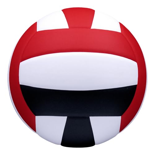 Baden | 10U Light | Official Size, 2 oz Lighter Entry Level Youth Indoor Volleyball | PU Composite, Extra Foam Backing, Reduce Sting - color: Red/White/Black