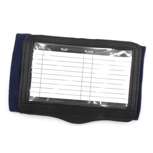 SECFOU 2 Pieces Football Strategy Card Holder Wristbands with Soft Fabric, Multi-use Card Wrist Band for Quarterback and Touch Football Coaches, Blue
