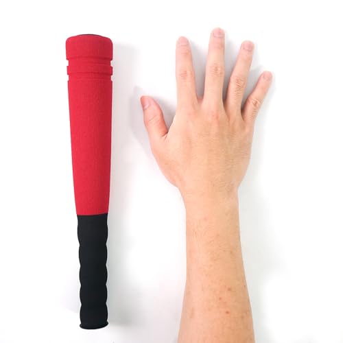 Aoneky 11.8 Inch Mini Foam Baseball Bat and Ball Set for Toddlers 1-3 Years, Soft & Safe First Bat, Lightweight T-Ball Bat for Boys Girls, Indoor Outdoor Sports Toy (Red)