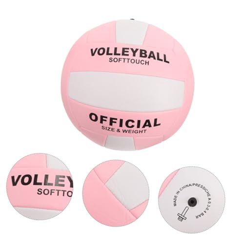 YARNOW Inflatable Volleyball Soft Touch Training Ball 2.7mm Explosion-Proof Machine Stitched Indoor Outdoor Sports Equipment for Adult Practice and Match