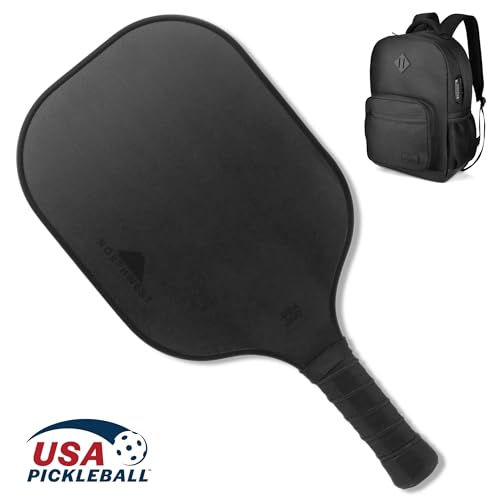 Pickleball Backpack with Built-In Combination Lock + USAPA Approved Pickleball Paddle – Black